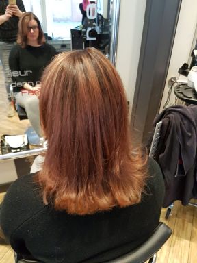 Claudia, Nachher Balayage Caramel Choclate Brown